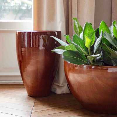Vaso Portafiori Ovale Ceramica Lucido shop online 2