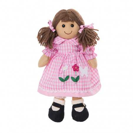 Bambola My Doll Lottie Rosa a Qudretti con Decorazioni