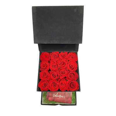 Box con Cassetto Rose Stabilizzate e Cioccolato al Latte shop