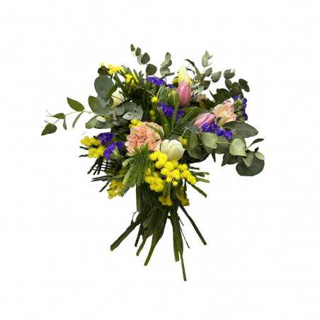Bouquet Garofani-Tulipani e Mimosa shop online