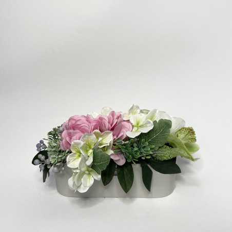 Vaso Ovale con fiori artificiali shop online