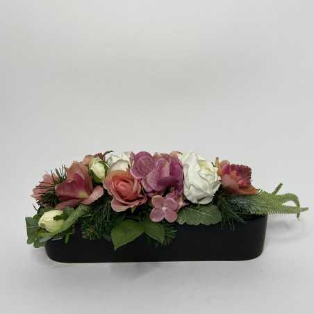 Vaso Ovale con fiori artificiali shop online