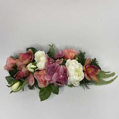 Vaso Ovale con fiori artificiali shop online